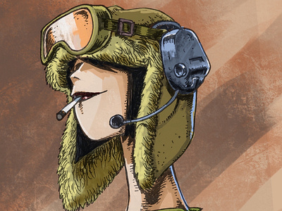 Tank Girl's bestie comic art illustration