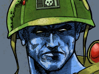 2000ad Rogue Trooper british comics comics digital illustration pen and ink procreate colour