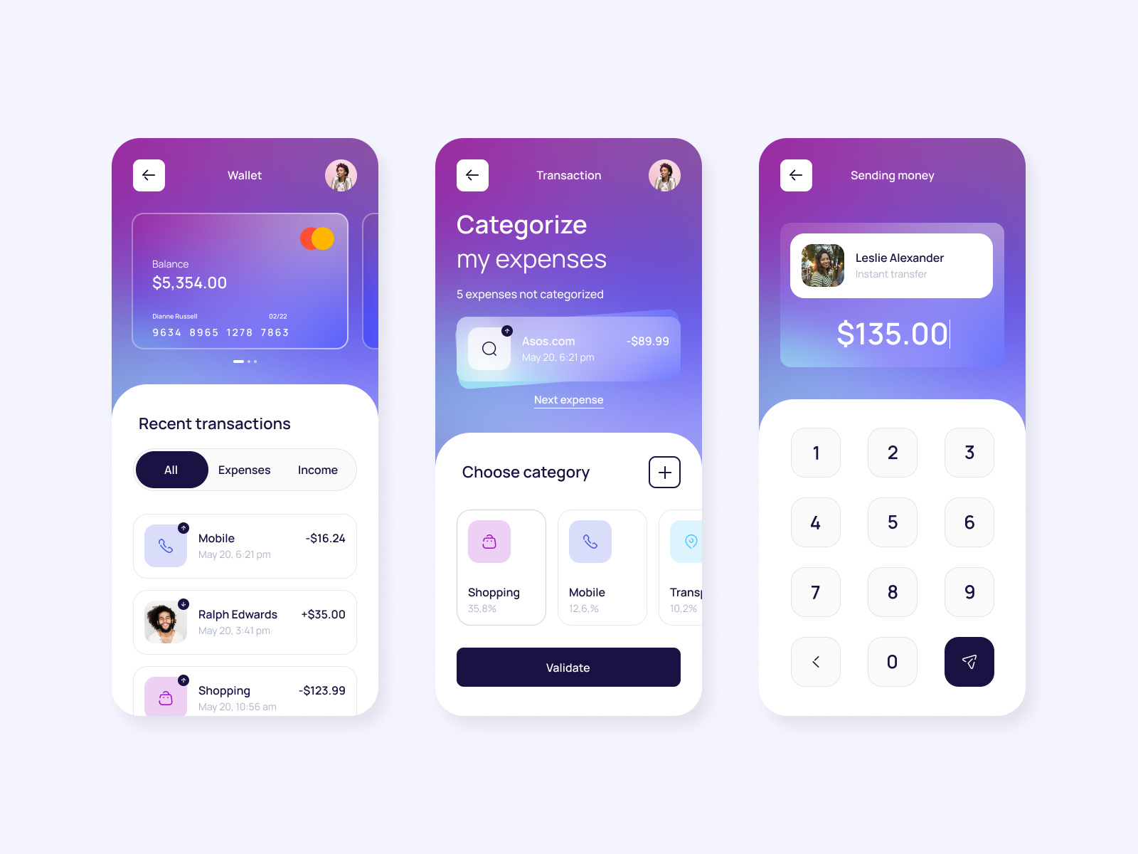 Banking and Finance Mobile App by Julien Jarry on Dribbble