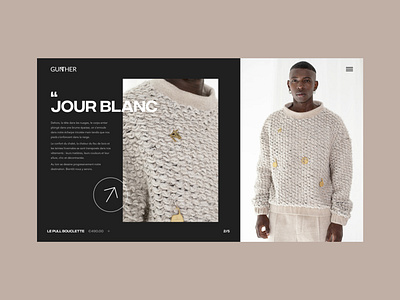 GUNTHER art direction clothing design fashion interface luxury minimal typography web webdesign website