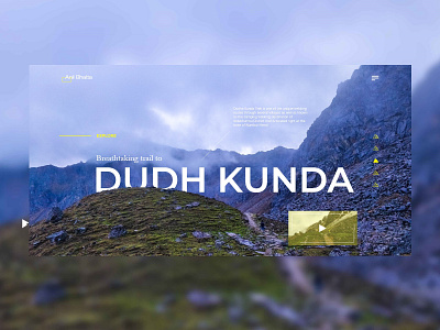 Trekking in Nepal design desktop hiking nepal trekking typography ui uidesign vector web