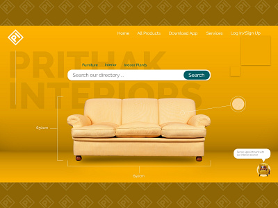 Furniture store home page 3d branding desktop design minimal ui ui design uidesign web