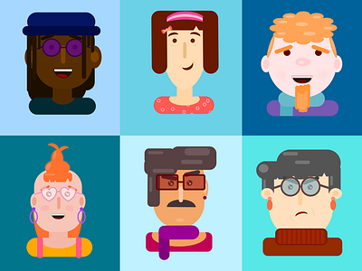 Vector Faces Collection 5 affinity designer affinity ipad character design characters design flat design vector design vector faces vector illustration