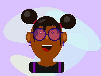 Cute girl with big glasses 💚 affinity designer affinity designer ipad character design flat character flat design happy girl ipad art vector art vector avatar vector character vector illustration vector ipad