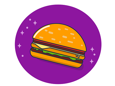 Food cravings affinity affinity designer affinity ipad burger vector daily art hungry ipad art ipad illustration purple vector food vector illustration