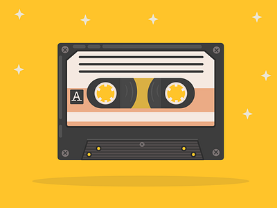 Retro Time! affinity designer affinity vector cassette tape illustrator tape illustration vector art vector illustration