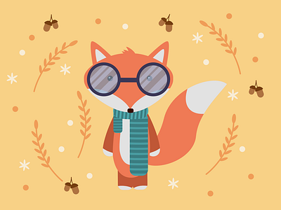 Cute Autumn Fox 1 fox fox art fox drawing fox illustration vector artwork vector drawing