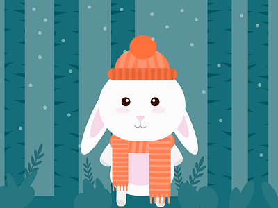 Cute Bunny Illustration 1 bunny illustration cute bunny vector artwork vector drawing vector illustration