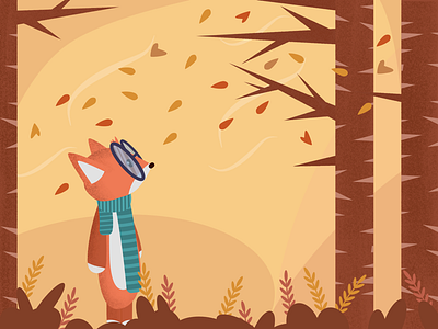 Autumn is Coming affinity designer affinity vector autumn fox illustration vector