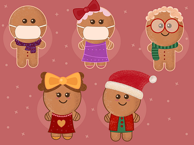 Little Gingerbread People affinity designer affinity vector christmas art christmas illustration illustration vector art vector cookies vector illustration