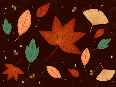 Autumn Leaves affinity designer affinity vector autumn art autumn illustration autumn leaves illustration
