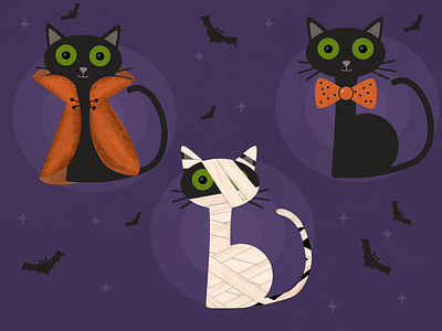Halloween Black Cats affinity art affinity designer black cats cat art cat illustration halloween cat halloween costume