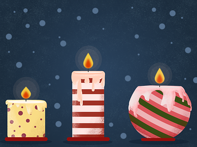 Warm Light affinity designer candle illustration christmas candles december art