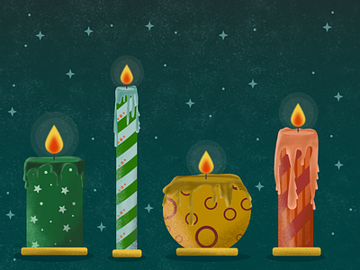 Festive Candles affinity designer candles christmas decorations illustration vector art