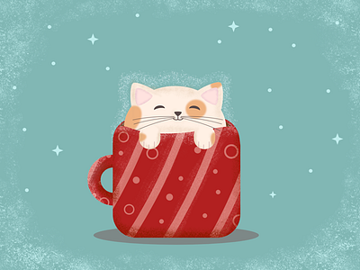 Fat Cat Latte cute cat fat cat illustration vector illustration