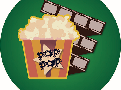 Cinema Love adobe illustrator cinema cinema icon flat design movie icon movie tickets movies popcorn vector popcorn