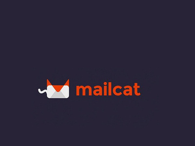 Mailing company Logo cat design logo mail minimal minimalist