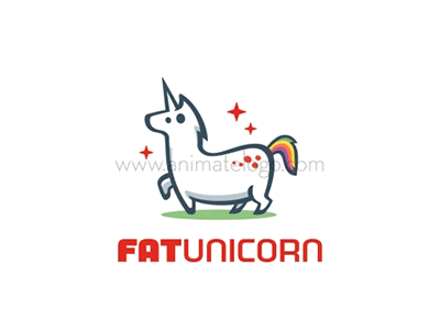 Fat Unicorn 2dlogoanimation 3dlogoanimation animation design logo logoanimation logodesign logodesigner logodesignersclub