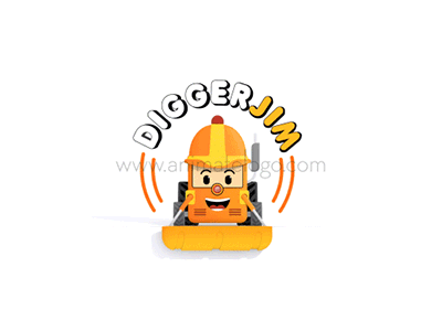 Digger Jim 2dlogoanimation 3dlogoanimation animation design illustration logo logoanimation logodesign logodesigner logodesignersclub