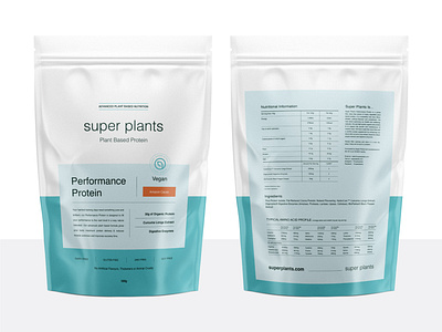 Packaging Design for Super Plants branding label label design logo logotype minimal nutrition packaging packaging design performance plant based powder protein supplement vegan vitamin