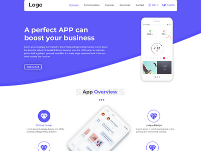 App Landing Page app ui ux webdesign