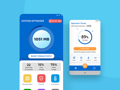 Virus & App scanner UI app design scanner ui ux virus