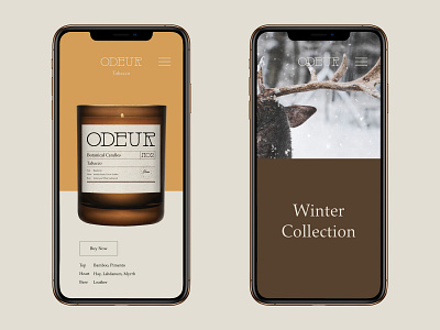 UI Design for Odeur Candles