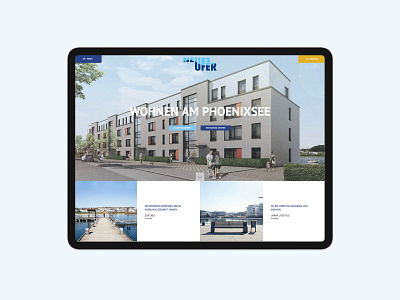 Real estate Architecture Website Tablet Version