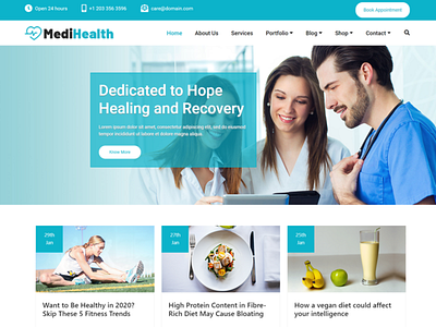 Medi health WordPress Theme doctor health healthcare hospital medical theme wordpress wordpress blog theme