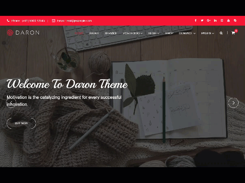 Daron Wordpress Theme design shopping website website woocommerce wordpress blog theme wordpress responsive theme