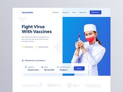 Vaccination - Vaccine landing page website