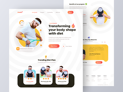 Dietin - Diet program landing page website