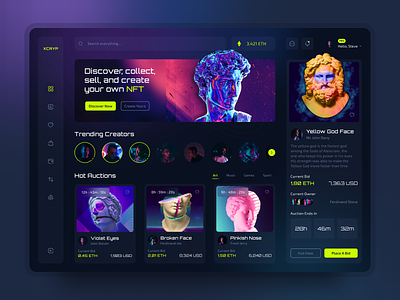 XCRYP - NFT Marketplace Dashboard