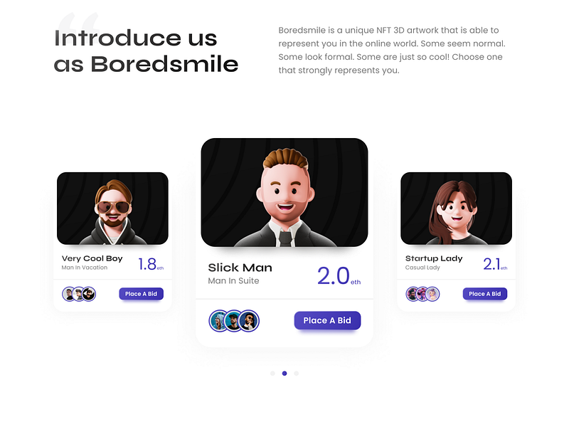 Boredsmile - Executive NFT Landing Page Website by Adhiari Subekti for ...