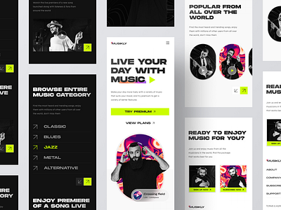 Musikly - Music Streaming Service Responsive Website Design by Adhiari ...