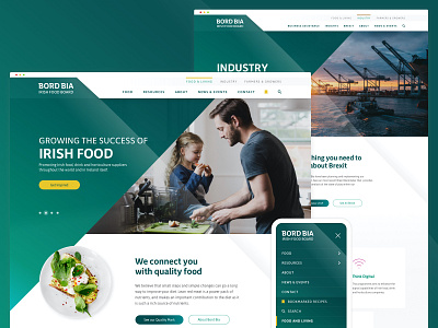 Bord Bia - Website bord bia design food website gradient ireland ui ui design ux webdesign website