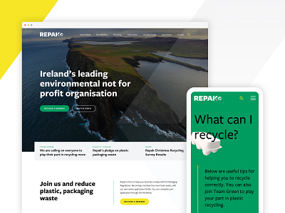 Repak - Website design dublin environment green ireland mobile recycling responsive design ui design uiux ux design website