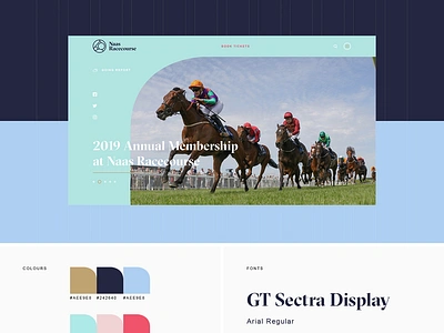 Naas Racecourse Website design horse racing ui website