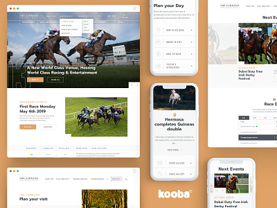 Curragh Racecourse horse racing mobile responsive ui ui design uiux ux website