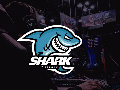 Shark E-Sport Logo Concept branding design esport logo esportlogo esports esports logo flat design gaming logo indonesia logo logo design logogram vector