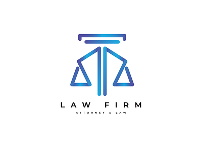 Law Firm Logo Concept branding design flat flat design illustration logo logo design logogram minimal minimalist
