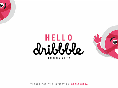 Hello, Dribbble! basketball debut debut shot debutshot design first shot hello dribbble invitation minimalist logo thank you