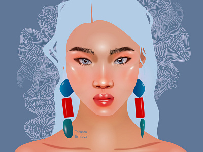 Angara River ai art asian girl design digital art digital illustration digital painting digitalart girl illustration painting portrait vector