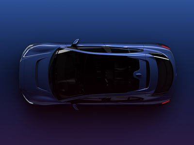 Jaguar I Pace CGI Blue 3d art automotive cgi design illustration ui visualisation