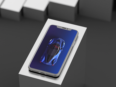 Ferrari Phone background 3d adobe automotive background blue cgi iphone laferrari vred