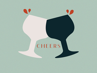 CHEERS branding cheers design drinks flat icon illustration illustrator minimal vector