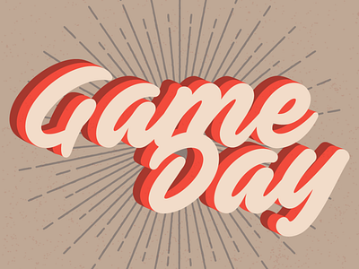 Game Day design gameday illustration illustrator lettering minimal nebraska typography vector