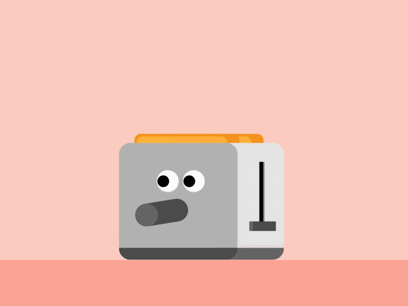Toaster aftereffects illustration motion design vector