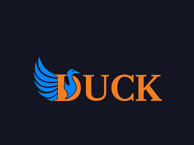 Duck Logo Design brand branding creative custom design eye catching flat icon illustration lettering logo minimal modern profession professional unique logo vector wordmark logo