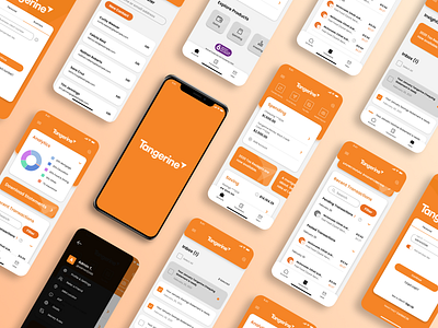 Tangerine App Redesign banking bankingapp concept figma mobile mobile ui redesign redesign concept